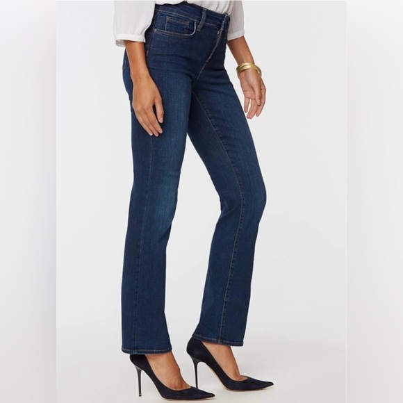 NYDJ Marylin Straight Leg Dark Wash Jeans - Picture 4 of 11